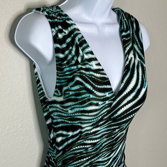 NWOT Vince Camuto Zebra Print Wrap Swimsuit Nylon Blend – Size 6 - Picture 4 of 8